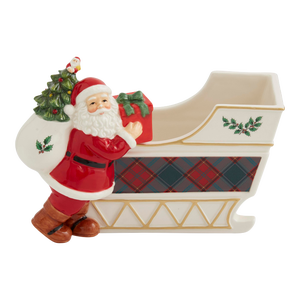 Spode Christmas Tree Santa Sleigh Candy Jar