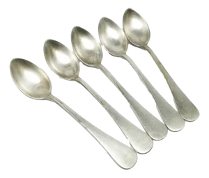 Vintage Brass Spoons from Brothers Henneberg, 1930s, Set of 5