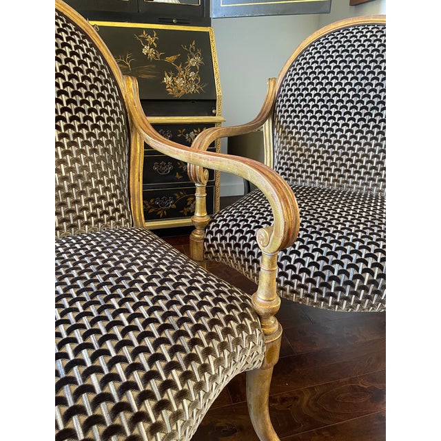 Stunning pair of Rose Tarlow Verona Arm chairs. Just upholstered in new Ardecora velvet. Absolutely gorgeous pair of...