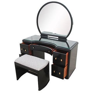 1950s Hollywood Regency Style Vanity - 2 Piece Set For Sale