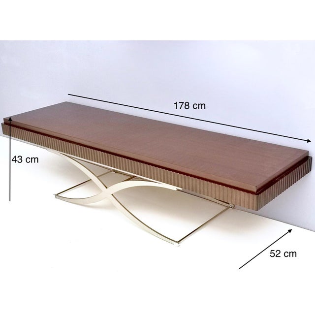 Side Table with Wooden Top and Steel Frame by Italo900, Italy For Sale - Image 13 of 14