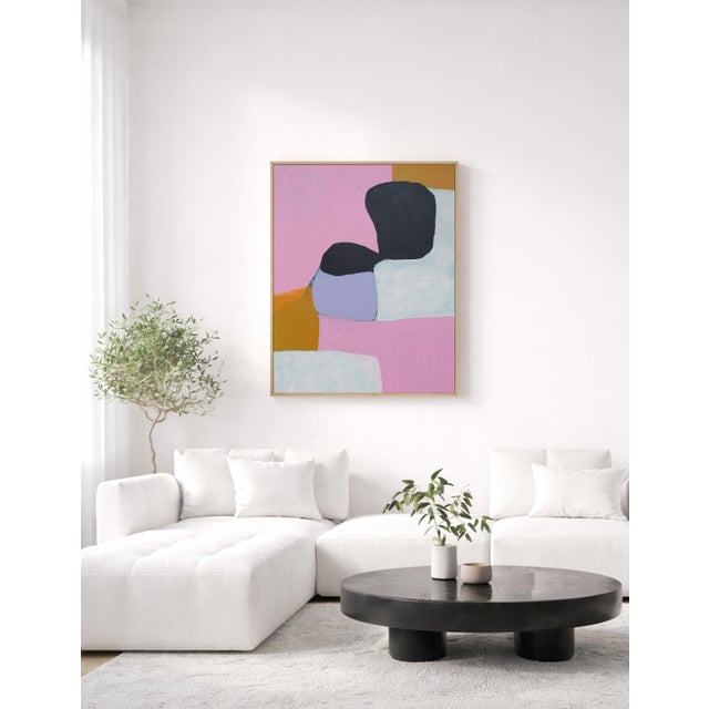 Large-Scale Blush Pink Abstract Print | 30x40 Modern Statement Wall Art For Sale - Image 4 of 4