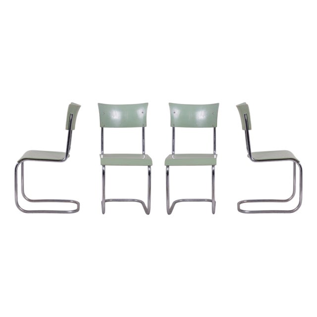 Vintage Bauhaus Chairs from Robert Slezák, 1930, Set of 4 For Sale