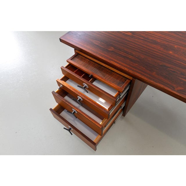 Mid-Century Rosewood Executive Desk with Y Pulls from Jens Risom, 1960s For Sale - Image 11 of 18