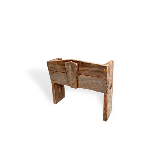 Primitive Rustic Farmhouse Reclaimed Barnwood Pew Bench 60 In. For Sale - Image 13 of 17