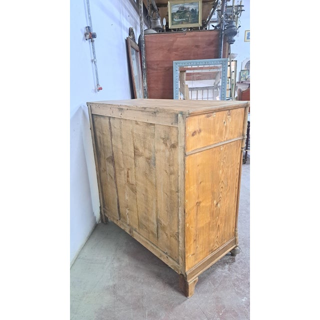 Wood Antique Como Chest of Drawers in Fir, 1890s For Sale - Image 7 of 8