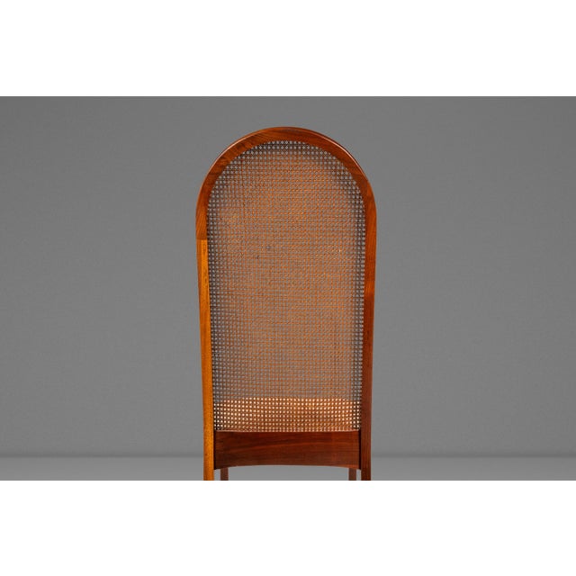 Set of Four ( 4 ) Mid-Century Modern High-Back Cane-Back Dining Chairs by Milo Baughman for Directional, Usa, C. 1950s For Sale - Image 9 of 18