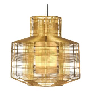 Galvanized Iron Pendant Light, Matte Gold - Busy by Oggetti For Sale