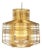 Galvanized Iron Pendant Light, Matte Gold - Busy by Oggetti For Sale