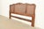 French Provincial Henredon French Provincial Louis XV Carved Oak and Cane King Size Headboard, Circa 1960s For Sale - Image 3 of 13