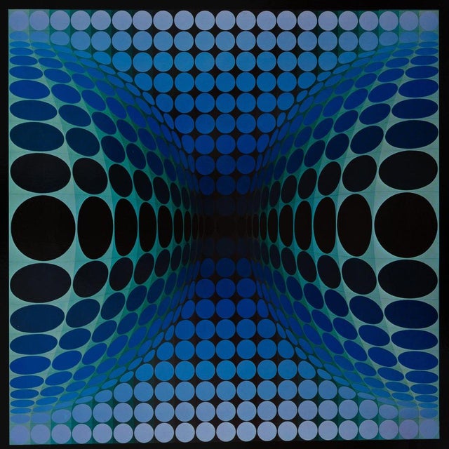 Victor Vasarely (1906-1997) OND-II Heliogravure after a work by the artist On heavy paper, 27 x 27 cm (approx. 11 x 11...