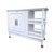 Freshly refinished in a crisp white lacquer, this stylish vintage faux bamboo bar cart blends Palm Beach glamour with...