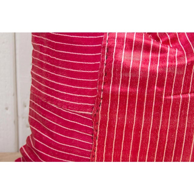 Srivi Antique Mashru Tribal Square Pillow For Sale - Image 4 of 9