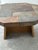 Large Vintage Brutalist Slate Mosaic Coffee Table with Oak Pedestal Base For Sale - Image 5 of 16
