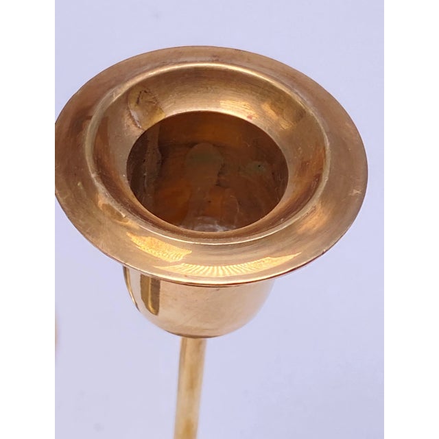 Candlesticks in Brass, Sweden, 1960s, Set of 3 For Sale - Image 4 of 9