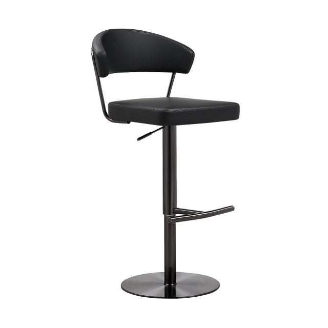 Cosmo Black on Black Steel Bar Stool For Sale - Image 10 of 10