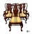 Vintage Set of 6 Chippendale Style Dining Chairs featuring High Quality Mahogany Construction, Urn Shaped Back Splats,...