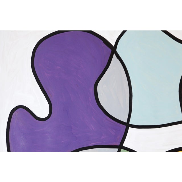 2020s 2026, Cartoon Mobile, Mid Century Modern Shapes in Playful Palette, Abstract Painting Diptych on Watercolor Paper by Ryan Rivadeneyra For Sale - Image 5 of 10