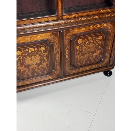 Rococo Dutch Marquetry Cabinet, 1760s For Sale - Image 3 of 8