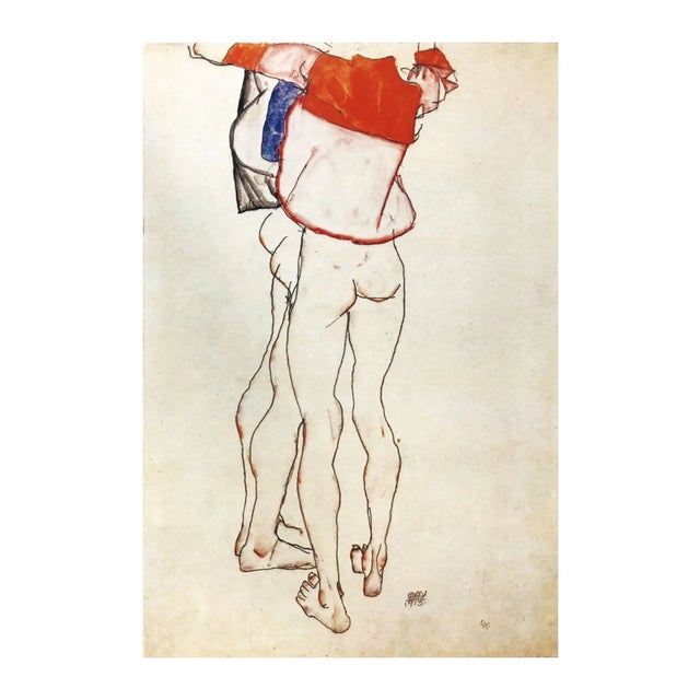 Artist: Egon Schiele Country: Austria Title: Two Female Torsos Medium: Offset – 21 Paper: Heavy paper 16 x 12 inch...