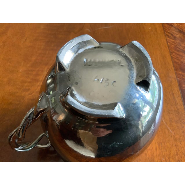 Silver 1950s Hazel Hannell Silver Glaze Pottery Pitcher For Sale - Image 8 of 9