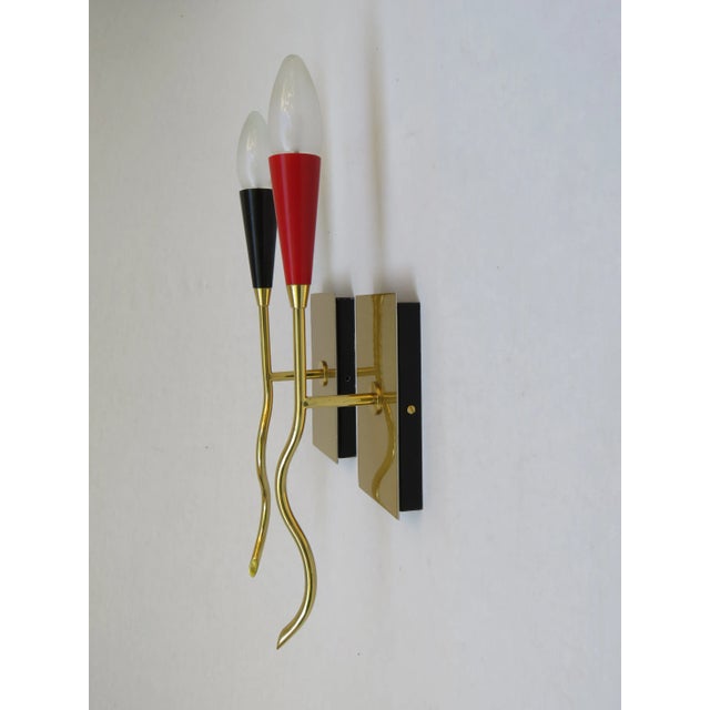 Mid-Century Modern Italian Wall Lamps from LUX S.R.L., 1950s, Set of 2 For Sale - Image 3 of 14