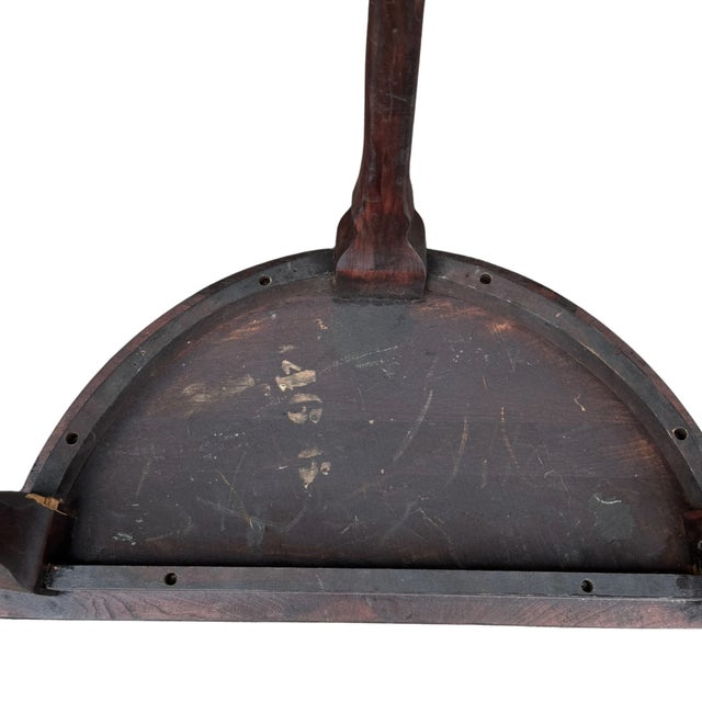 1920s Queen Anne Half‑Moon Console Table With Three Legs For Sale - Image 10 of 11