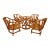 Mid 20th Century Ficks Reed Mid Century Rattan Dining Set With Table, 5 Pieces For Sale