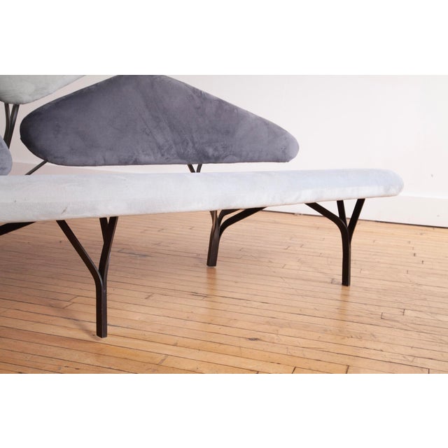 French Steel and Upholstered "Borghese" Sofa by Noe Duchaufour-Lawrence For Sale - Image 4 of 6