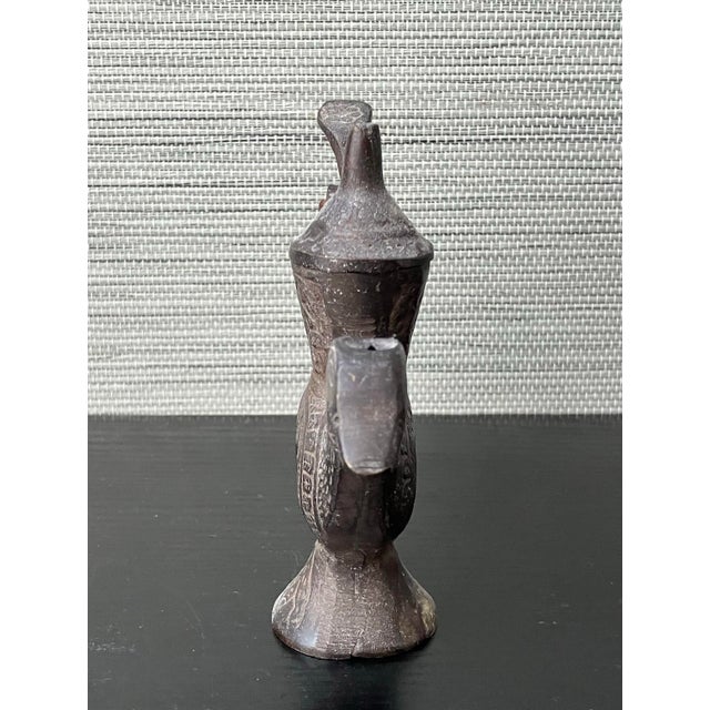 Antique 17th C. (1699) Brass Oil Lamp, Bird-Shaped Oil Lamp (Türkiye) For Sale - Image 11 of 11