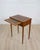 Brown French 20th Century Louis XVI Style Cherrywood Side Table with Leather Top For Sale - Image 8 of 12