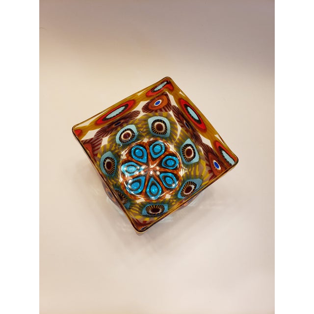 Contemporary Mario Formentello Murano Glass Bowl Murrine Mosaic Millefiori Signed For Sale - Image 3 of 16