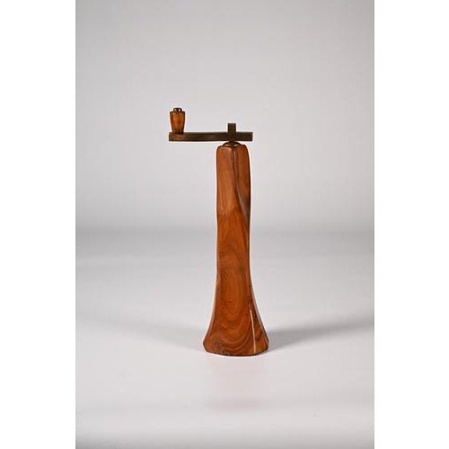 French vintage pepper mill made of olive wood and with brass details. The mill still works fine and is a real eyecatcher...