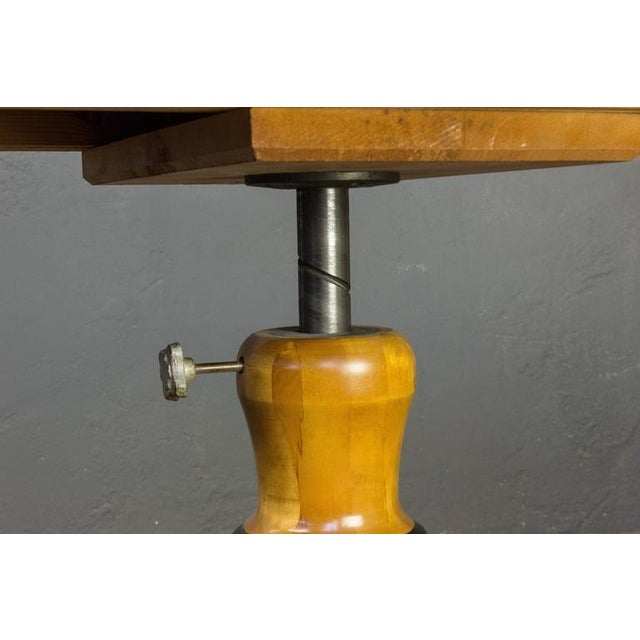 Adjustable Art Deco Pedestal Table For Sale - Image 9 of 10