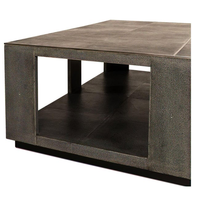 Modern Leather Square Coffee Table Chairish