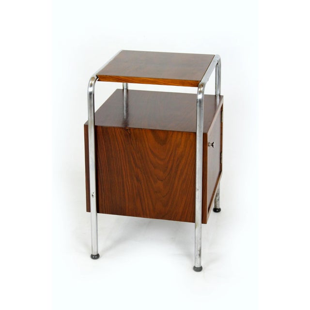 Bauhaus Model N1 Bedside Table by Robert Slezak, 1940s For Sale - Image 17 of 18