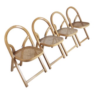 Arca Folding Chairs by Gigi Sabadin for Crassevig, 1970, Set of 4 For Sale