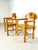 Brown Set of Pine Chairs with Armrests attributed to R. Daumiller, 1970s For Sale - Image 8 of 15