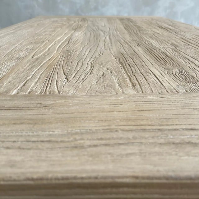 Beige Reclaimed Elm Wood Coffee Table For Sale - Image 8 of 9