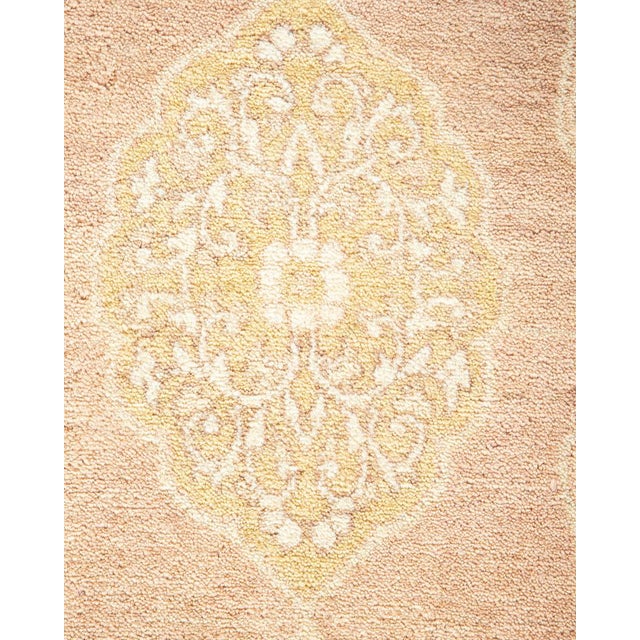 Traditional Mogul Collection Hand-Knotted Area Rug - Ivory 9' 3" x 11' 10" For Sale - Image 3 of 9