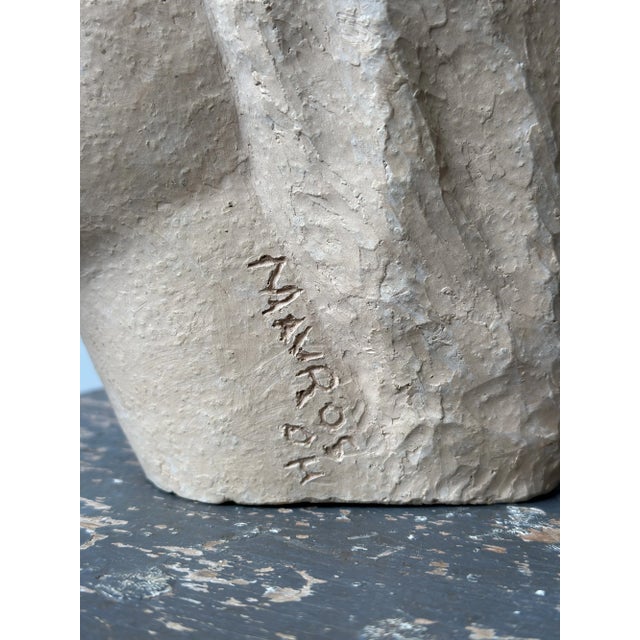 Vintage Folk Art Large-Scale Terracotta Head, Circa 1970s For Sale - Image 9 of 13