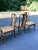 Set of 6 Vintage Queen Anne Style Dining Chairs in Distressed Leather For Sale - Image 4 of 8