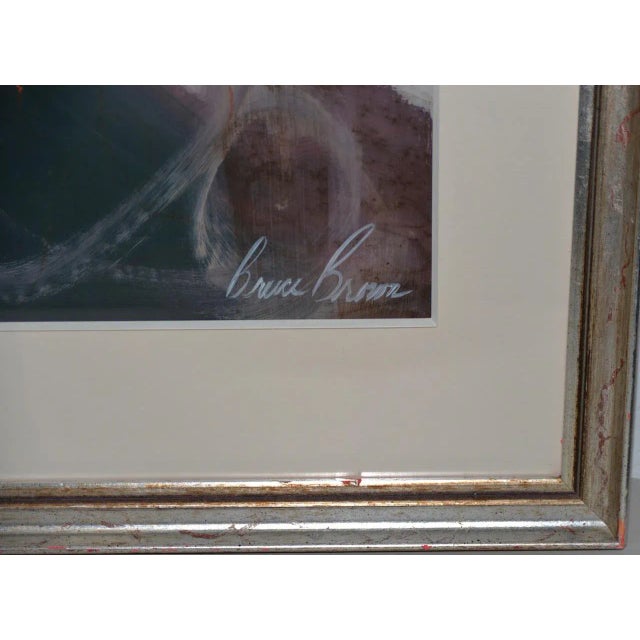 Bruce Brown (American, b. 1938) Original Abstract Oil on Paper c.1994 Original abstract oil painting on paper. Dimensions...