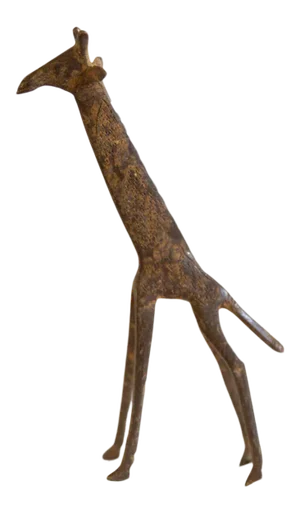 Vintage African Bronze Alloy Giraffe