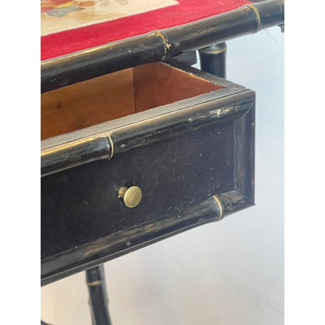 French Aesthetic Mouvement, Ebonized Bamboo Vanity, c.1890 For Sale - Image 12 of 13