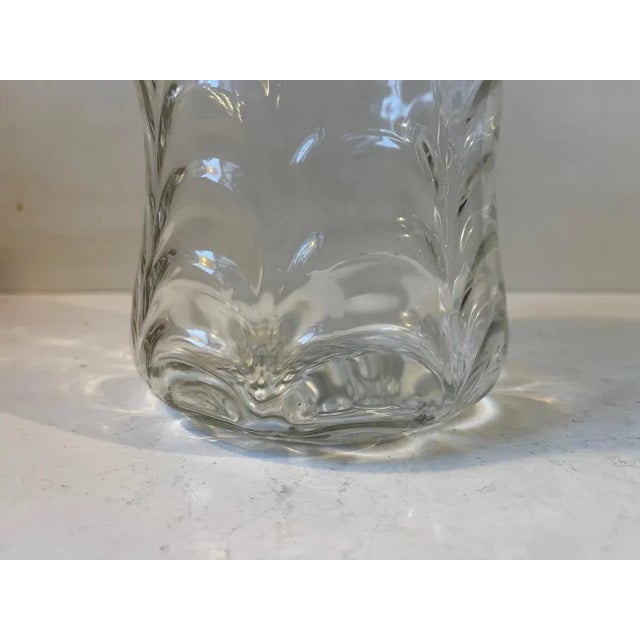 Antique Cookie Jar in Optical Glass by Holmegaard, 1890s For Sale - Image 3 of 9