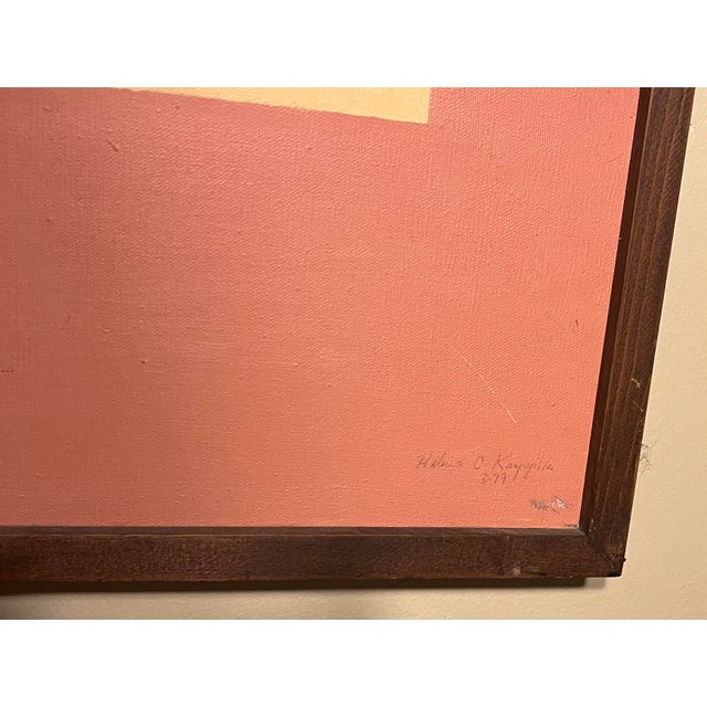 1970s Graphic Painting Words and Letters Post Industrial Original Art, Framed For Sale - Image 4 of 6