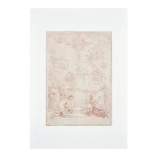 Unknown, Adoration of the Cross, Etching on Paper, 18th Century For Sale