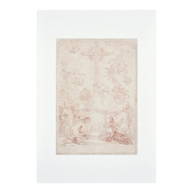 Unknown, Adoration of the Cross, Etching on Paper, 18th Century For Sale