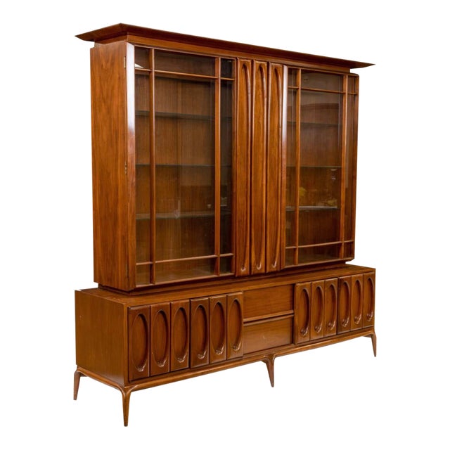 Modernaire Mid Century China Two Pieces China Credenza Chairish